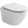 Комплект унитаза Ceramicanova Uno Rimless CN11001 с инсталляцией WellWant Standart 50 WWISI1110B с сиденьем Микролифт и клавишей смыва Хром глянцевый фарфор подвесной