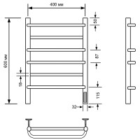 Электрический полотенцесушитель Comfysan Puro EC-6 60x40 012793 Хром