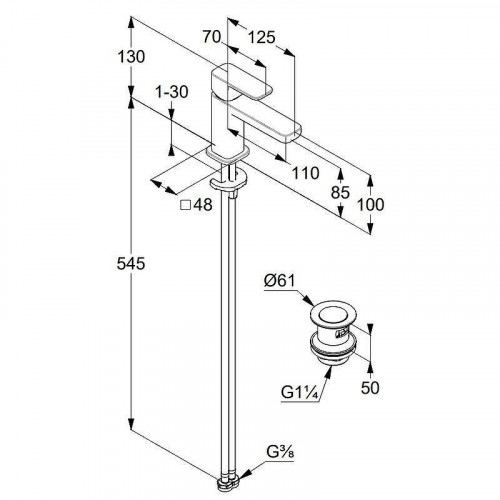 Смеситель для раковины Kludi Renon 42266N575 цвет Никель брашированный