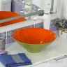 Раковина накладная Melana 38 MLN-T4006-B8+B3 Салатовая Красная