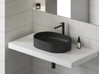 Раковина-чаша Ravak Ceramic Slim O 55 XJX0D155000 Черная матовая фаянс накладная