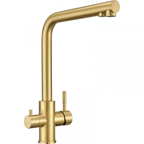 Смеситель для кухни Milacio Ultra MCU.553.GD Золото брашированное нержавеющая сталь