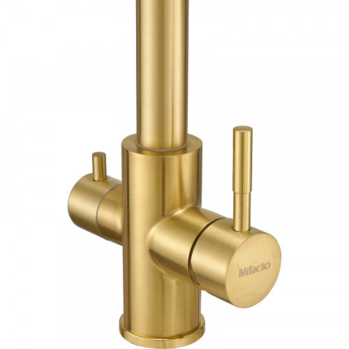 Смеситель для кухни Milacio Ultra MCU.553.GD Золото брашированное нержавеющая сталь