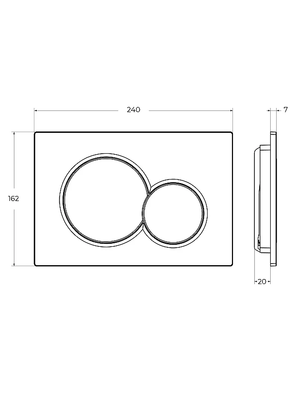 Клавиша смыва Cezares Stylus STYLUS-BTN-01 цвет Хром глянцевый
