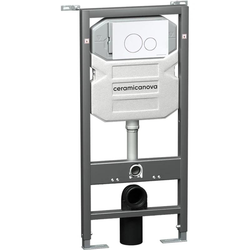 Инсталляция Ceramicanova Envision CN1001W для унитаза с Белой клавишей смыва пластик