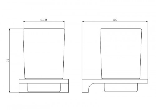 Стакан для зубных щеток Wonzon & Woghand Eclipse WW-9121-CR цвет Хром