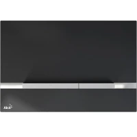 Кнопка смыва для инсталляции Alcaplast Flat Stripe Glass STRIPE-GL1204 Черная
