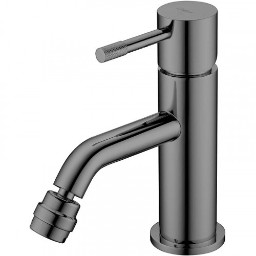 Смеситель для биде Boheme Uno 466-SGM Оружейная сталь глянцевая латунь