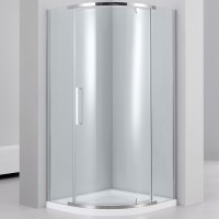 Душевой уголок Black&amp;White Stellar Wind S301 100х100 3011010 профиль Серебристый хром стекло прозрачное