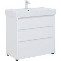 Тумба под раковину Aquanet Nova Lite 85 302475 Белый глянец МДФ / ЛДСП