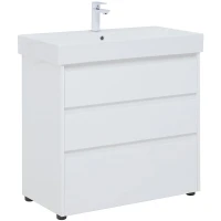 Тумба под раковину Aquanet Nova Lite 85 302475 Белый глянец МДФ / ЛДСП