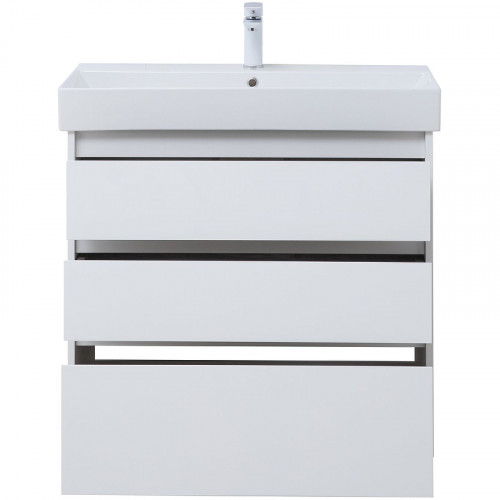 Тумба под раковину Aquanet Nova Lite 85 302475 Белый глянец МДФ / ЛДСП