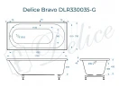 Ванна из искусственного камня Delice Bravo 170х75 DLR330035-G цвет Белый
