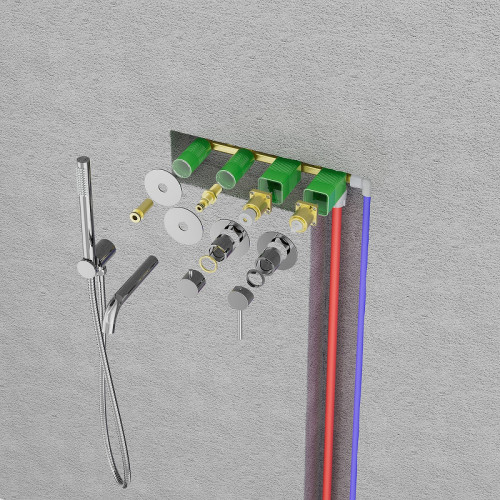 Смеситель для ванны Timo Saona 2314/18YSM Черное золото латунь встраиваемый