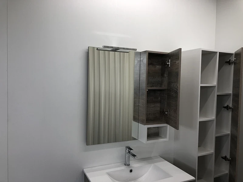 Зеркальный шкаф Comforty Турин 75 00004144198 Дуб бежевый МДФ / ЛДСП