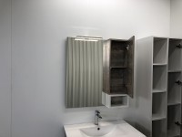 Зеркальный шкаф Comforty Турин 75 00004144198 Дуб бежевый МДФ / ЛДСП