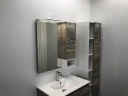 Зеркальный шкаф Comforty Турин 75 00004144198 Дуб бежевый МДФ / ЛДСП