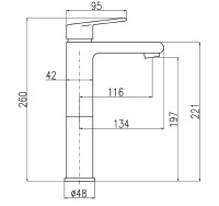 Смеситель для раковины Rav Slezak Colorado CO230.5CMAT Черный матовый латунь