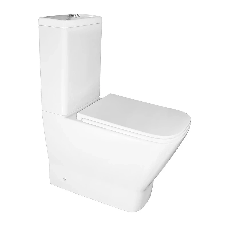 Унитаз компакт Azario Joy Торнадо AZ-2168-UQ3 цвет Белый с бачком и сиденьем Микролифт