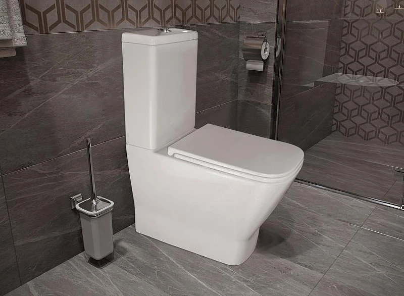 Унитаз компакт Azario Joy Торнадо AZ-2168-UQ3 цвет Белый с бачком и сиденьем Микролифт