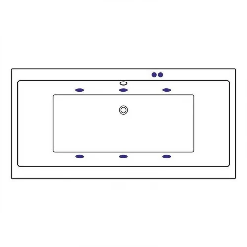 Акриловая ванна Excellent Pryzmat Slim 180x80 WAEX.PRY18S.SOFT.WH цвет Белый с гидромассажем форсунки Белые