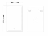 Зеркало Art&amp;Max AM-Zoe-500-800-DS-F с подсветкой с сенсорным выключателем стекло