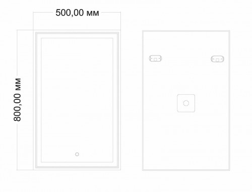 Зеркало Art&amp;Max AM-Zoe-500-800-DS-F с подсветкой с сенсорным выключателем стекло