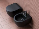 Унитаз Ceramicanova Play CN3001MB подвесной Черный матовый с сиденьем Микролифт фарфор подвесной