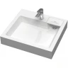 Раковина Reflection Delta 60 RX6055DE на стиральную машину Белая искусственный камень (литьевой мрамор) подвесная, на стиральную машину