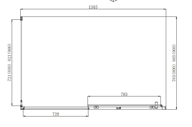 Душевой уголок Aquanet Alfa NAA1131 160х90 273607 профиль Хром стекло прозрачное