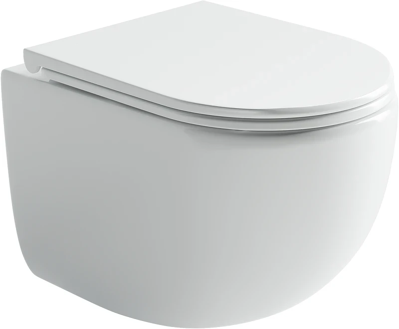 Комплект унитаза DIWO Ceramicanova UP Rimless CN4007 с сиденьем с инсталляцией DIWO 4501 с клавишей смыва цвет Глянцевый белый