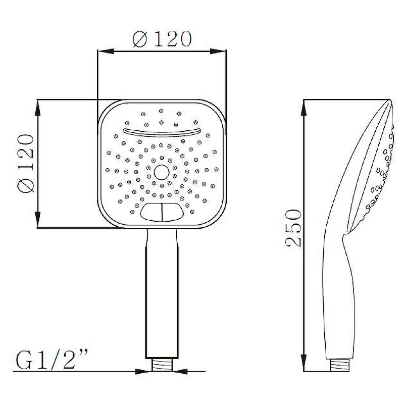 Ручной душ Melodia della vita Standard MKP20414 Хром