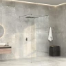 Душевая перегородка WasserKRAFT Vechte 90 60W39 профиль Хром стекло прозрачное