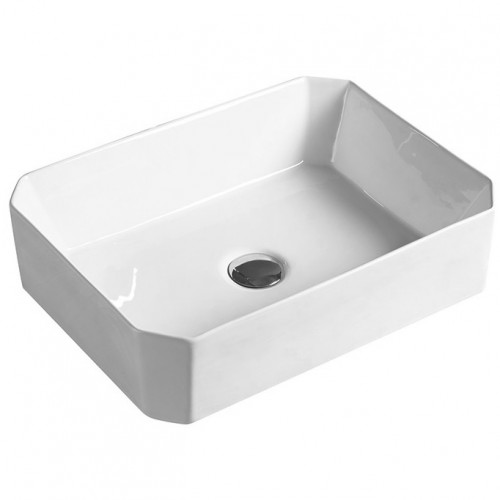 Раковина SantiLine 50 SL-1013 Белая фаянс накладная