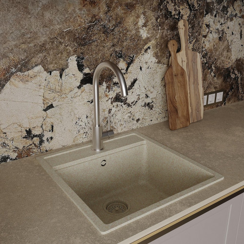 Смеситель для кухни Oliveeka KS OL-963002-BN цвет Никель матовый