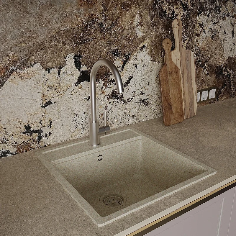 Смеситель для кухни Oliveeka KS OL-963002-BN цвет Никель матовый
