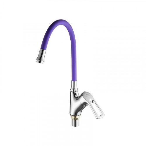 Смеситель для кухни Fashun A4466+A7254 цвет Хром Фиолетовый