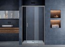 Душевая дверь Vincea Alpha 130 VDS-3AL130CLGM профиль Вороненая сталь стекло прозрачное