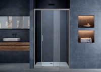 Душевая дверь Vincea Alpha 130 VDS-3AL130CLGM профиль Вороненая сталь стекло прозрачное