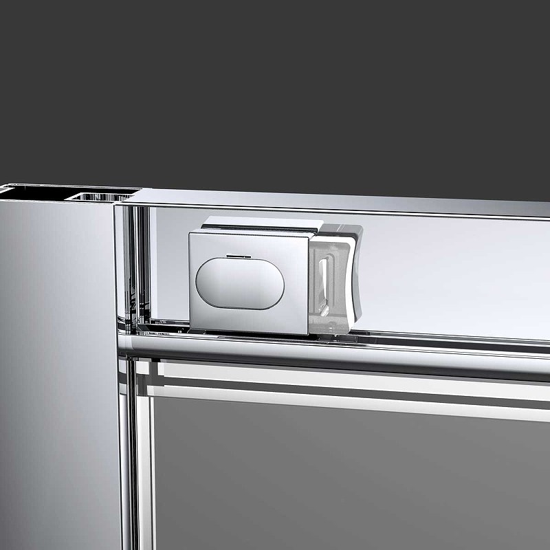 Душевая дверь Vincea Alpha 130 VDS-3AL130CLGM профиль Вороненая сталь стекло прозрачное