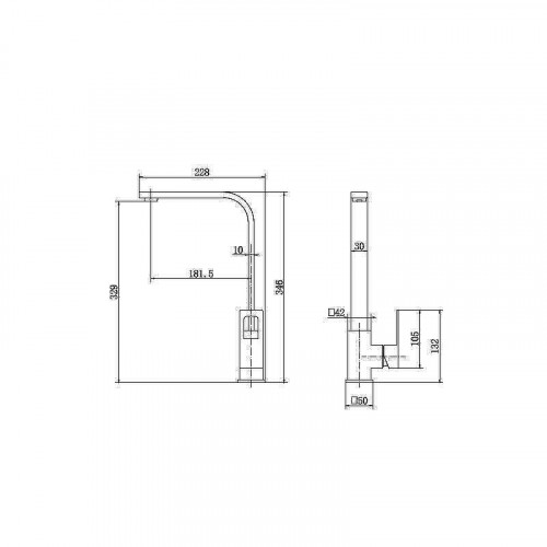 Смеситель для кухни Fashun A54017 цвет Сатин