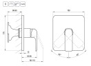 Смеситель для душа Ravak Flat FL 066.20 X070180 Черный матовый