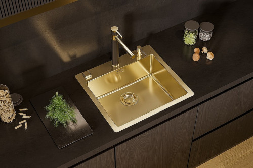 Смеситель для кухни Alveus Zina Monarch Gold 1136509 Черный Золото латунь