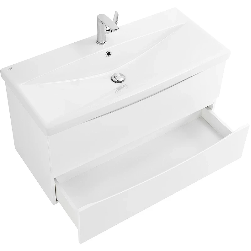 Тумба под раковину BelBagno Marino-Cer 90 MARINO-CER-900-2C-SO-BL-P подвесная Bianco Lucido МДФ / ЛДСП