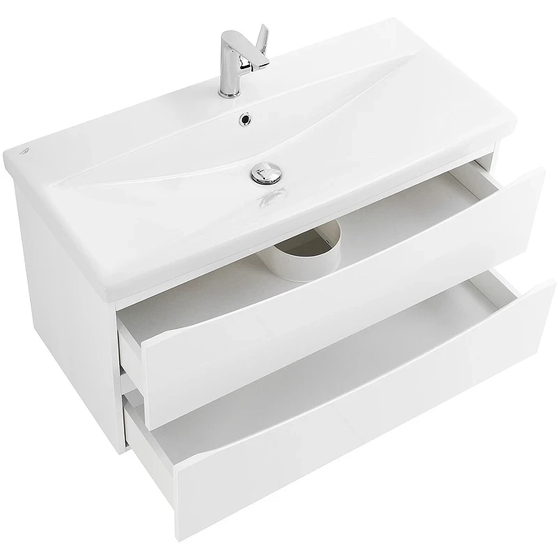 Тумба под раковину BelBagno Marino-Cer 90 MARINO-CER-900-2C-SO-BL-P подвесная Bianco Lucido МДФ / ЛДСП