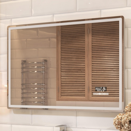 Зеркало Vigo Geometry Media Voice 100 050 с подсветкой c сенсорным выключателем и подогревом