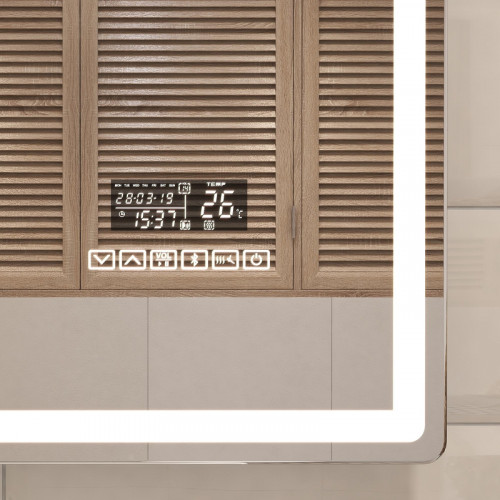 Зеркало Vigo Geometry Media Voice 100 050 с подсветкой c сенсорным выключателем и подогревом