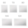 Зеркало Vigo Geometry Media Voice 100 050 с подсветкой c сенсорным выключателем и подогревом