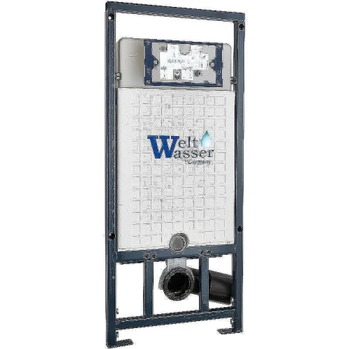 Комплект унитаза с инсталляцией WeltWasser MARBERG 507 + JECKENBACH 004 GL-WT + MAR 507 SE MT-BL 10000010727 цвет Белый глянцевый с сиденьем Микролифт и клавишей смыва цвет Черный матовый