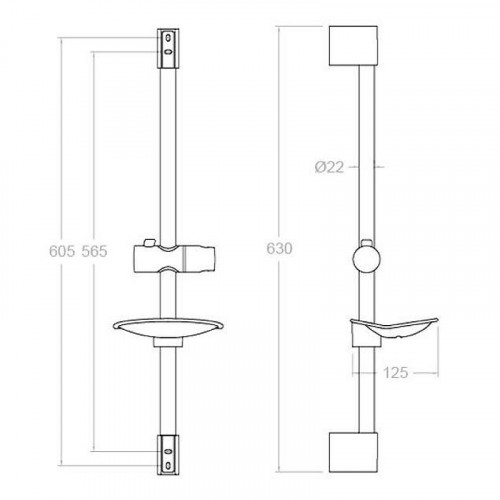 Душевая штанга Ramonsoler Hidroterapia 982402S Хром